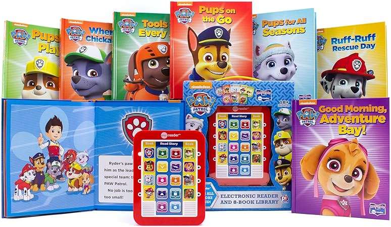 Nickelodeon Paw Patrol Chase, Skye, Marshall, and More! - Me Reader Electronic Reader and 8 Sound Book Library - PI Kids - Image 4