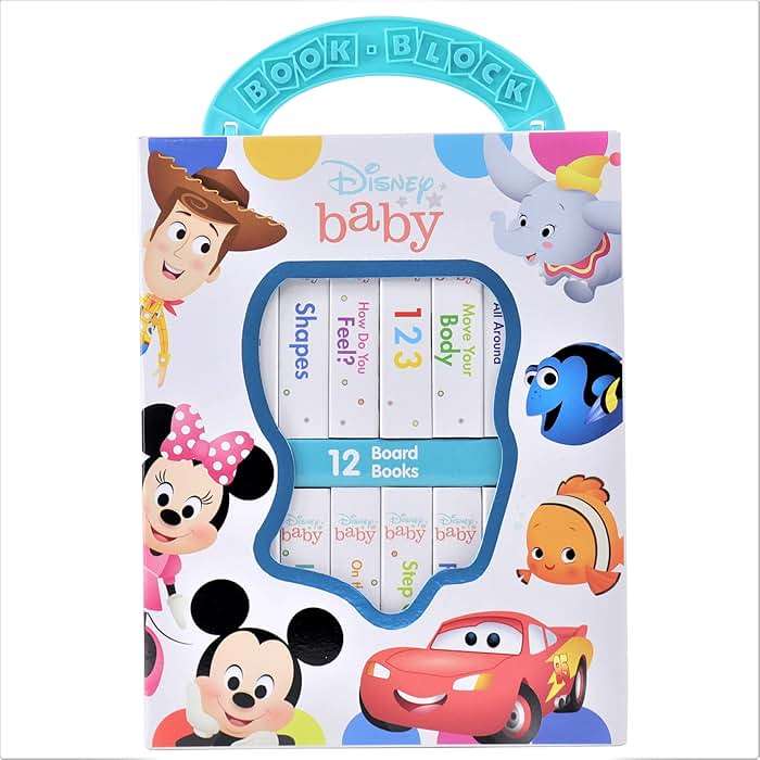 Disney Baby Mickey Mouse, Minnie, Toy Story and More! - My First Library 12 Board Book Set - First Words, Shapes, Numbers, and More! Baby Books - PI Kids - Image 1