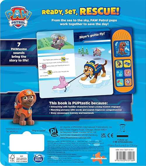 Nickelodeon Paw Patrol Chase, Skye, Marshall, & More. Ready, Set, Rescue - Sound Board Book - PI Kids (Play-A-Sound) - Image 2
