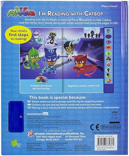 PJ Masks - I'm Ready to Read with Catboy Interactive Read-Along Sound Book - Great for Early Readers - PI Kids - Image 2
