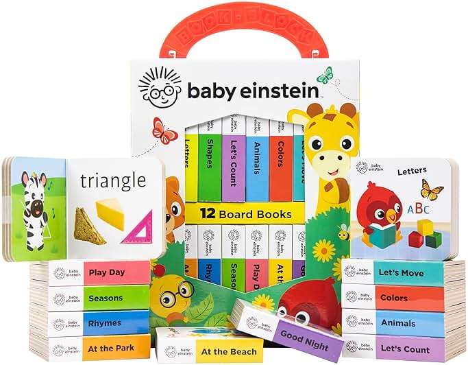 Baby Einstein - My First Library Board Book Block 12-Book Set - First Words, Alphabet, Numbers, and More! - PI Kids - Image 8
