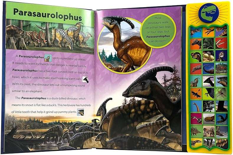 National Geographic Kids - Dangerous Dinosaurs 30-Button Animal Sound Book - Plays Dinosaur Names and Sounds - PI Kids - Image 3