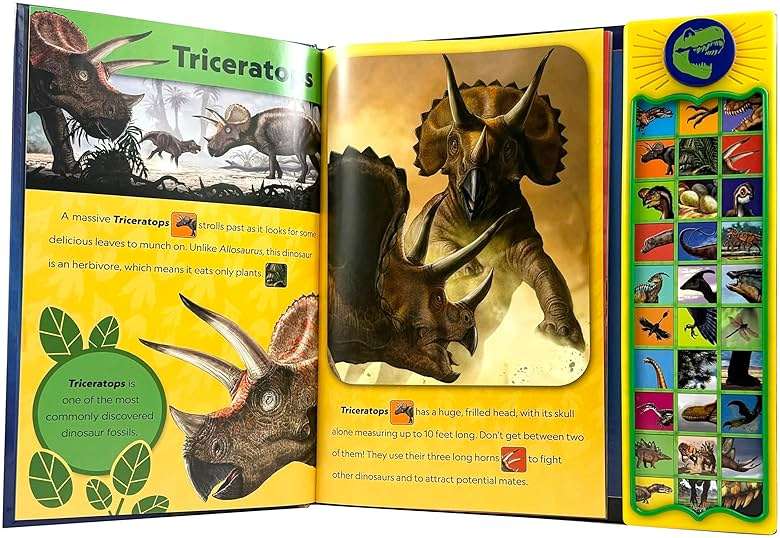 National Geographic Kids - Dangerous Dinosaurs 30-Button Animal Sound Book - Plays Dinosaur Names and Sounds - PI Kids - Image 4