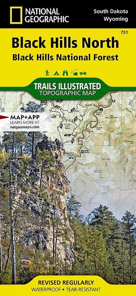 Black Hills North Map [Black Hills National Forest] (National Geographic Trails Illustrated Map, 751) | Books - Image 1