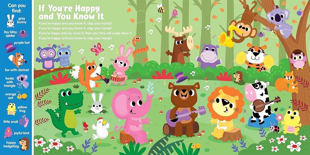 Search & Find Nursery Rhymes – Interactive Sound Book with 6 Buttons | Toddler Musical Board Book | Classic Songs & Hidden Picture Fun | Early Learning Seek and Find Activity Book for Boys & Girls - Image 4