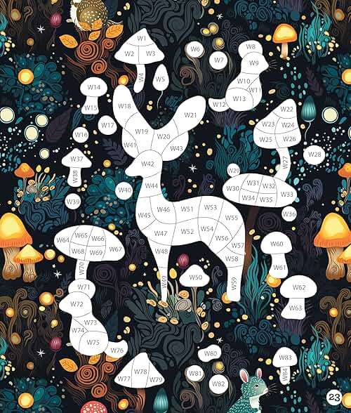Brain Games - Sticker by Number: Whimsical Wonders (24 Images to Sticker): Includes 2 Foil Sticker Sheets to Complete Each Image! - Image 3