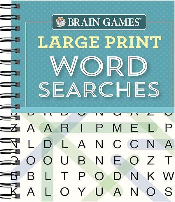 Brain Games - Large Print Word Searches (Teal) - Image 1