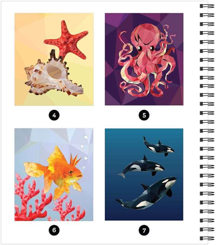 Brain Games - Sticker by Number: Ocean Treasures (13 Images to Sticker) - Image 4