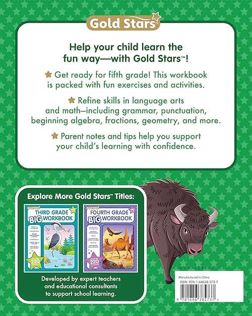5th Grade BIG Workbook: All Subjects for Kids 10 - 11 includes 220+ Activities Reading Comprehension, Vocabulary and Language Arts, Writing, Math ... Fractions, Geometry, Decimals and More - Image 2