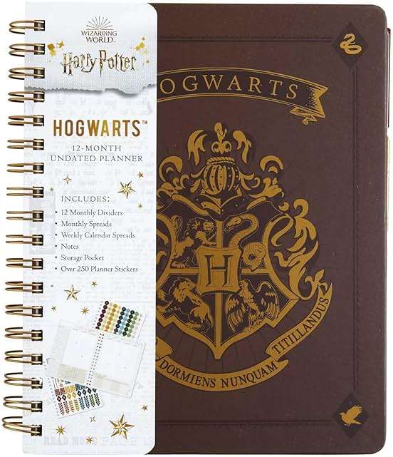 Harry Potter: Hogwarts 12-Month Undated Planner: (Harry Potter School Planner School, Harry Potter Gift, Harry Potter Stationery, Undated Planner) - Image 1
