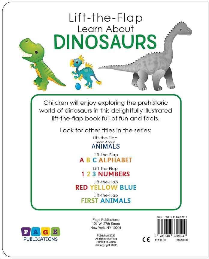 Learn About Dinosaurs - Lift the Flap Activity Kids Books - Childrens Books, Toddler Books - Image 2