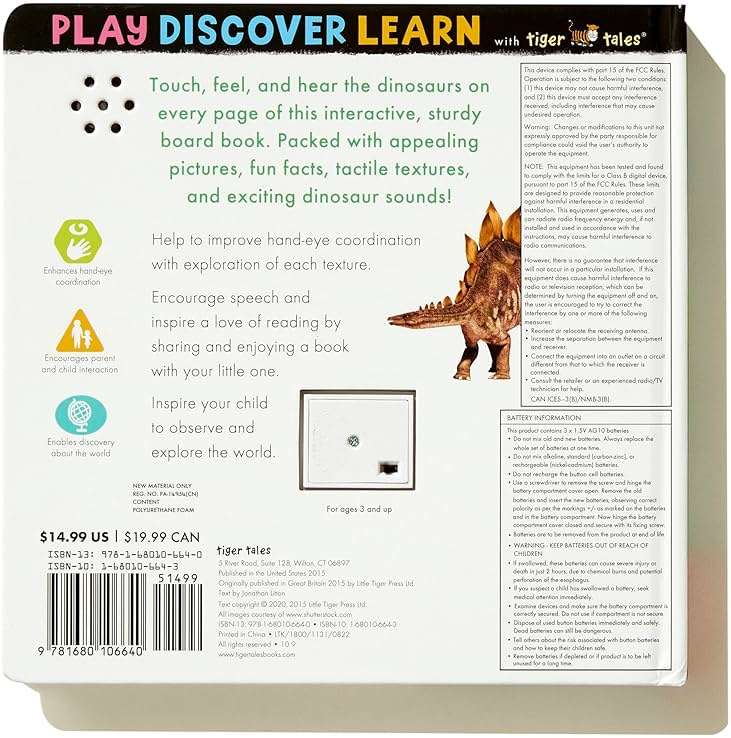 Noisy Dinosaurs: Includes 6 Sounds and an On/Off Switch on the Back Cover! (My First) - Image 7