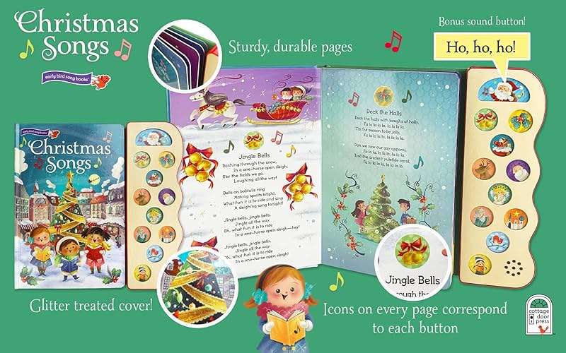 Christmas Songs: Interactive Children's Sound Book (10 Button Sound) - Image 8