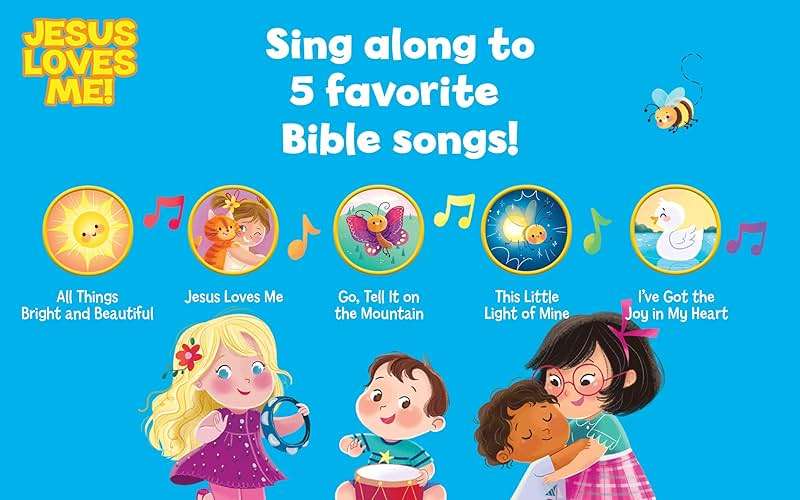 Jesus Loves Me 5-Button Songbook - Perfect Gift for Easter Baskets, Christmas, Birthdays, Baptisms, and More (Little Sunbeams) - Image 3