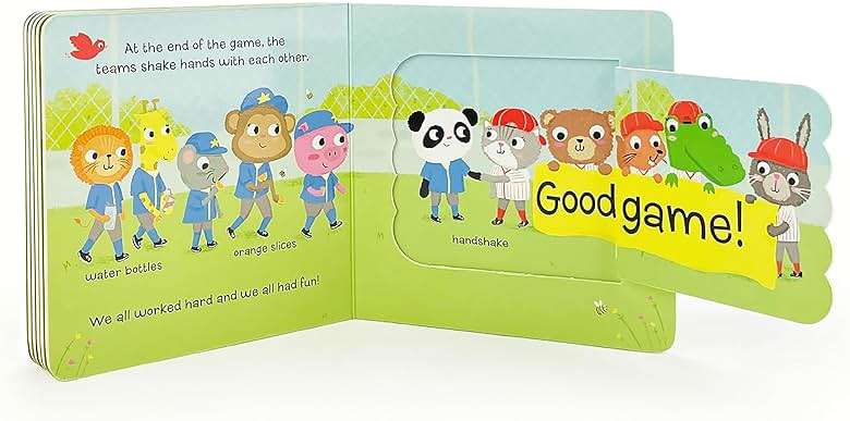 Let's Play Baseball! A Lift-a-Flap Board Book for Babies and Toddlers - Image 8