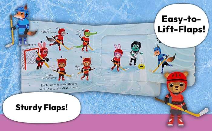 Let's Play Hockey! A Lift-a-Flap Board Book for Babies and Toddlers, Ages 1-4 - Image 3