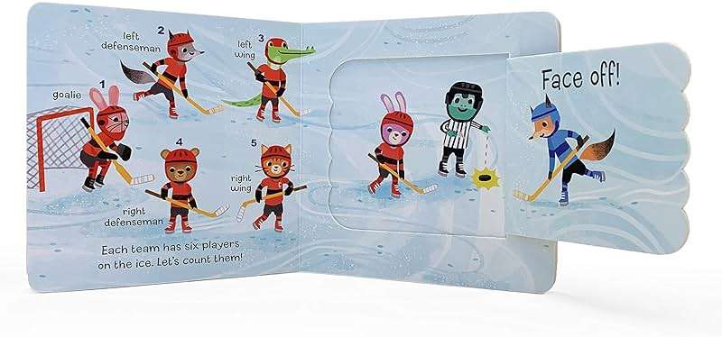 Let's Play Hockey! A Lift-a-Flap Board Book for Babies and Toddlers, Ages 1-4 - Image 7