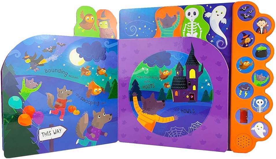 Hoot Howl Halloween 10-Button Sound Book for Little Trick-Or-Treaters (Interactive Children's Sound Book with 10 Spooky Sounds) - Image 3