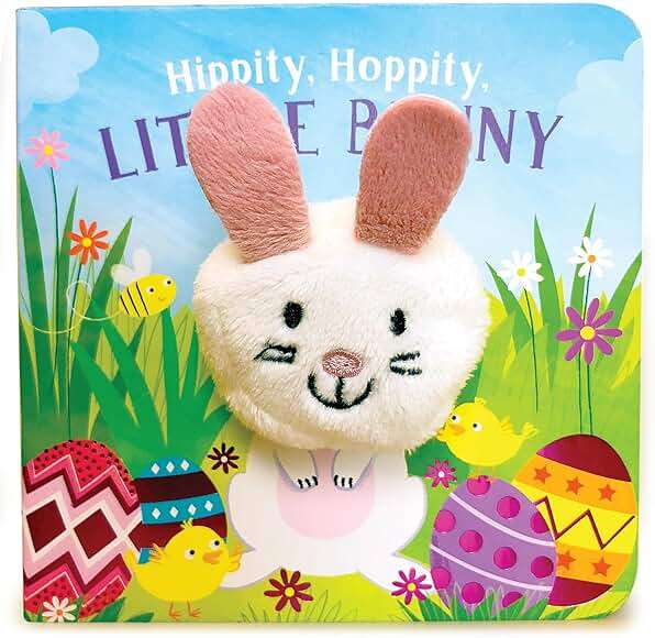 Hippity, Hoppity, Little Bunny - Finger Puppet Board Book for Easter Basket Gifts or Stuffer Ages 0-3 - Image 1