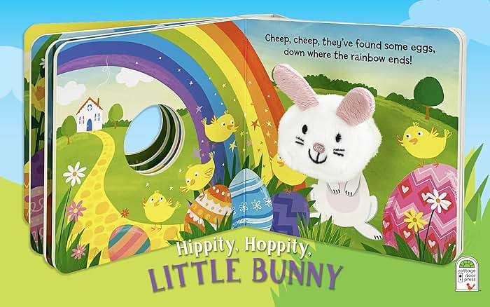 Hippity, Hoppity, Little Bunny - Finger Puppet Board Book for Easter Basket Gifts or Stuffer Ages 0-3 - Image 3