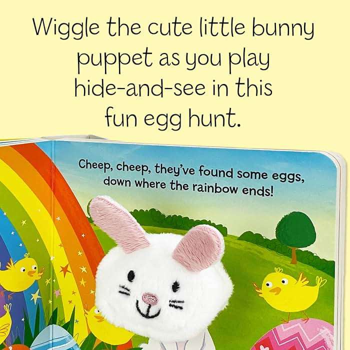 Hippity, Hoppity, Little Bunny - Finger Puppet Board Book for Easter Basket Gifts or Stuffer Ages 0-3 - Image 5