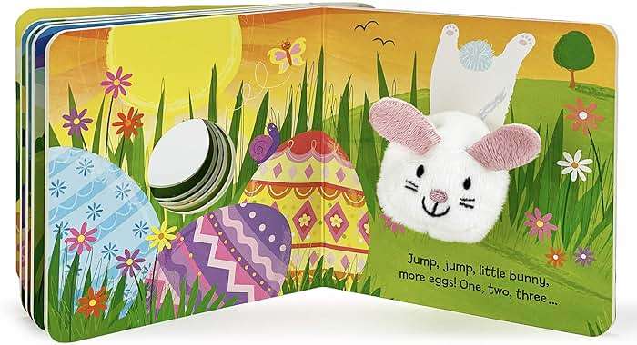 Hippity, Hoppity, Little Bunny - Finger Puppet Board Book for Easter Basket Gifts or Stuffer Ages 0-3 - Image 8