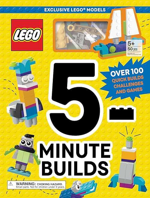 LEGO® Books. 5-Minute Builds: 100+ Quick Model Build Ideas, Basic Brick Kit, and Awesome Activities to Inspire Imagination and Creativity! - Image 1