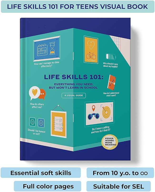 Life Skills 101: All You Need, But Won’t Learn in School. Essential Life Skills For Teens Told Through Infographics. Books For Teens on Social Skills and Mindfulness for Developing Personalities | SEL Skills for Teens in Infographics: For Teens, Parents, and Teachers - Image 1