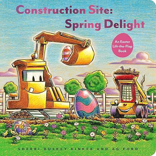 Construction Site: Spring Delight: An Easter Lift-the-Flap Book (Goodnight Construction Site) - Image 1