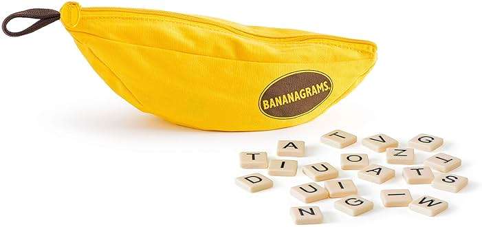 Bananagrams Classic Word Game – Fast-Paced Spelling & Anagram, Family & Travel Game , 144 Letter Tiles in Portable Banana Pouch, 1–8 Players, Educational Wordplay Fun for Ages 7+ - Image 3