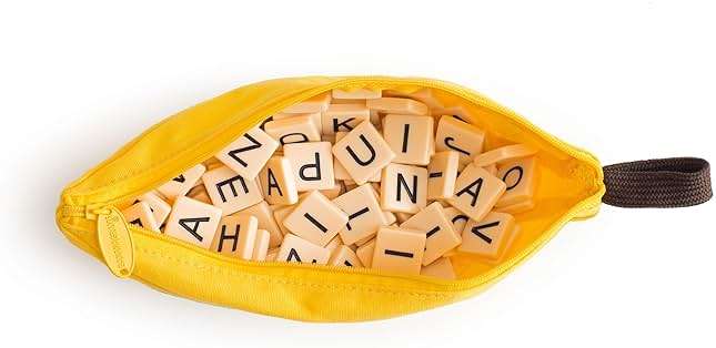 Bananagrams Classic Word Game – Fast-Paced Spelling & Anagram, Family & Travel Game , 144 Letter Tiles in Portable Banana Pouch, 1–8 Players, Educational Wordplay Fun for Ages 7+ - Image 4