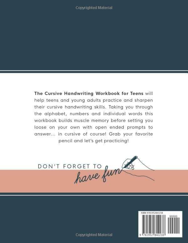 The Cursive Handwriting Workbook for Teens: Learn the Art of Penmanship in this Cursive Writing Practice book with Motivational Quotes and Activities for Young Adults and Teenagers - Image 2