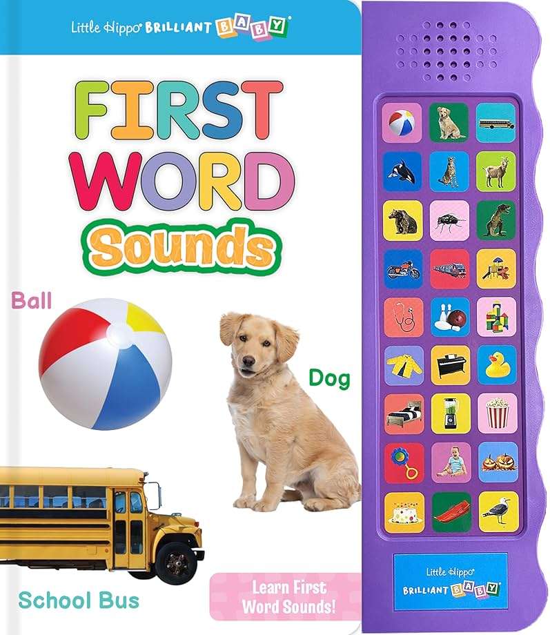 Little Hippo Books Listen and Learn First Words Book | Preschool Educational Sound Books for Kids | Brilliant Baby Educational Books & Kids Books | ... (Brilliant Baby® Early Learning Collection) - Image 1
