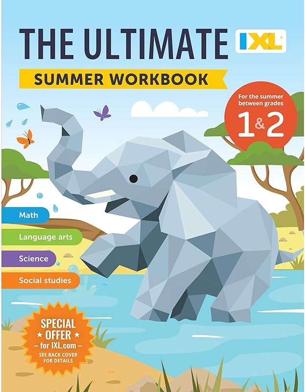 IXL Ultimate Summer 1st to 2nd Grade Workbook, Math, Reading Comprehension, Language Arts, Geography, Science, Social Studies, and Writing Practice for Kids (IXL Ultimate Summer Workbooks) - Image 1