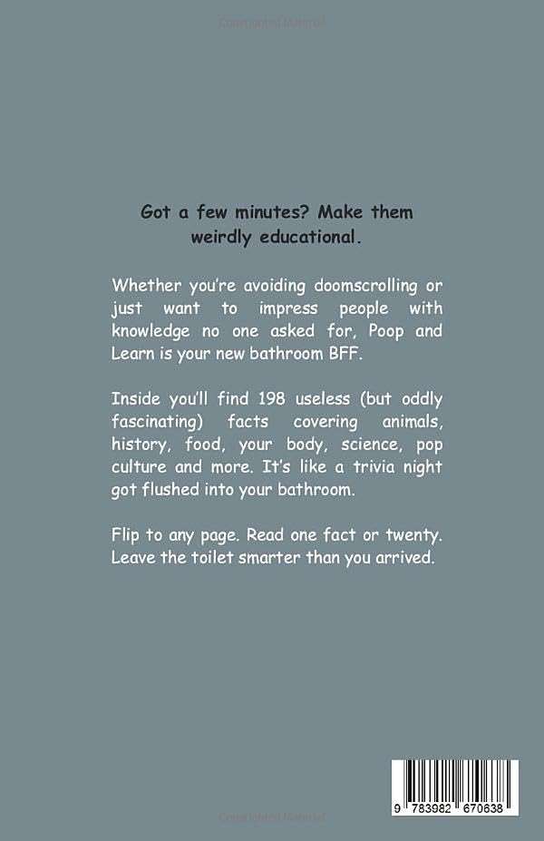 Poop and Learn: Useless Facts for Your Time on the Throne | Funny Toilet Book | Perfect Gag Gift For Curious Minds - Image 2