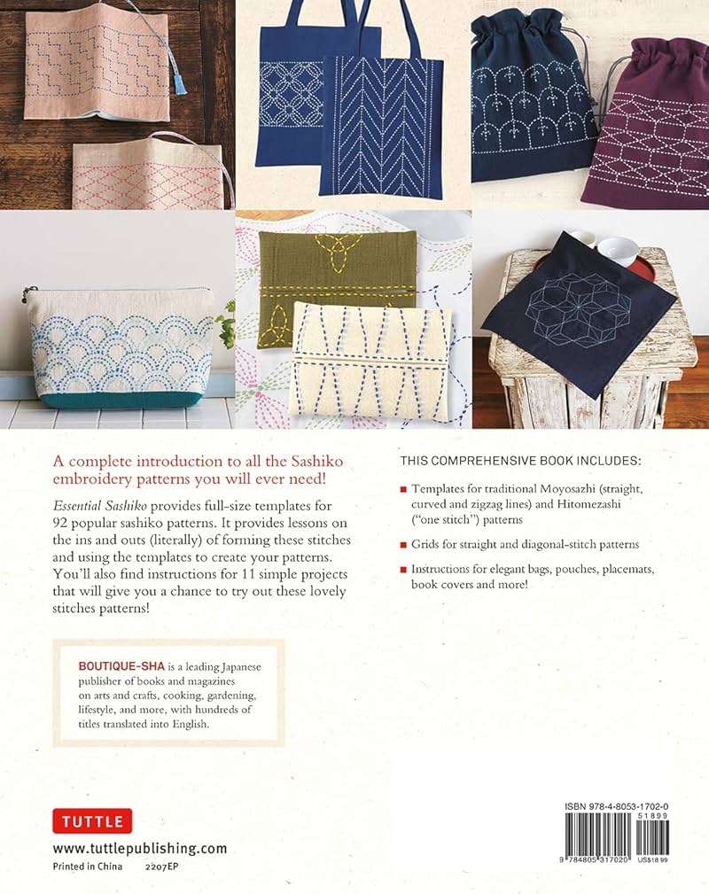 Essential Sashiko: 92 of the Most Popular Patterns (With 11 Projects and Actual Size Templates) - Image 2
