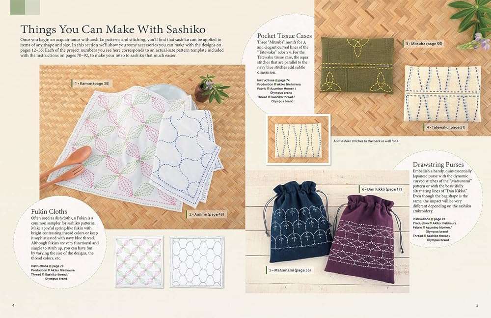 Essential Sashiko: 92 of the Most Popular Patterns (With 11 Projects and Actual Size Templates) - Image 4
