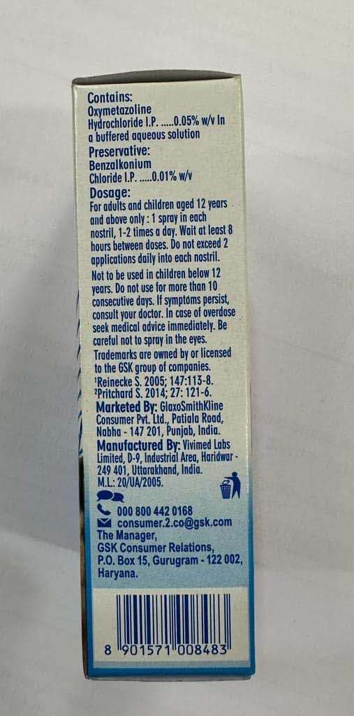 3 Packs Otrivin Adult Nasal Spray Clears Blocked Noses Fast Long Lasting Moisturizing Formula - Image 2