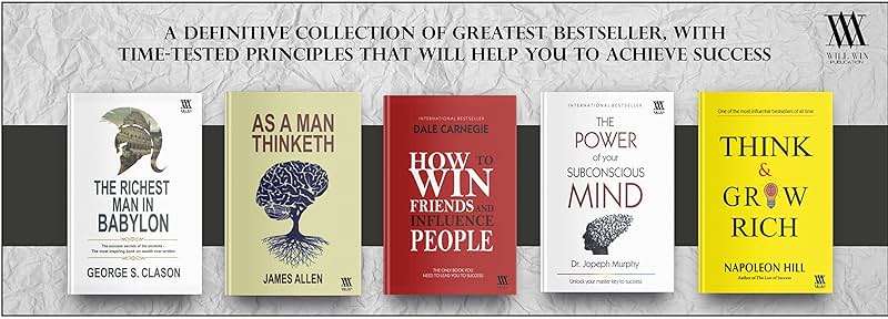 Books For Personal Growth (Set of 5 Books): Think and Grow Rich, How to Win Friends & Influence People, The Power of Your Subconscious Mind, As a Man Thinketh, The Richest Man In Babylon - Image 2