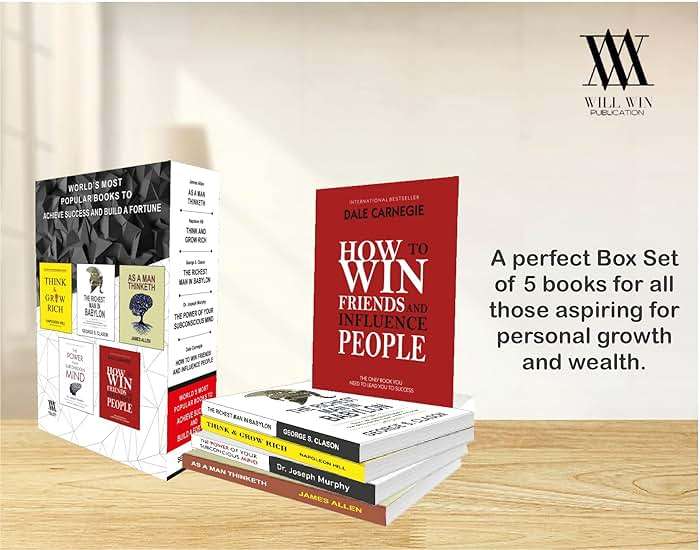 Books For Personal Growth (Set of 5 Books): Think and Grow Rich, How to Win Friends & Influence People, The Power of Your Subconscious Mind, As a Man Thinketh, The Richest Man In Babylon - Image 3