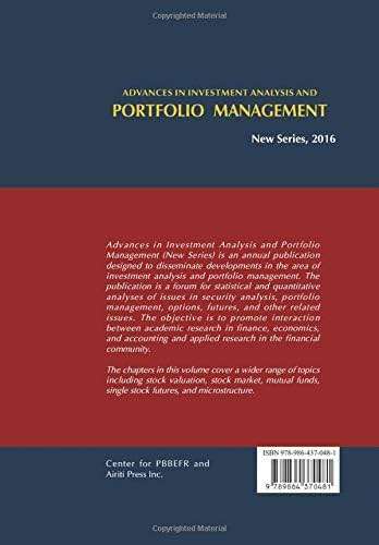 Advances in Investment Analysis and Portfolio Management (New Series) vol. 7 - Image 2