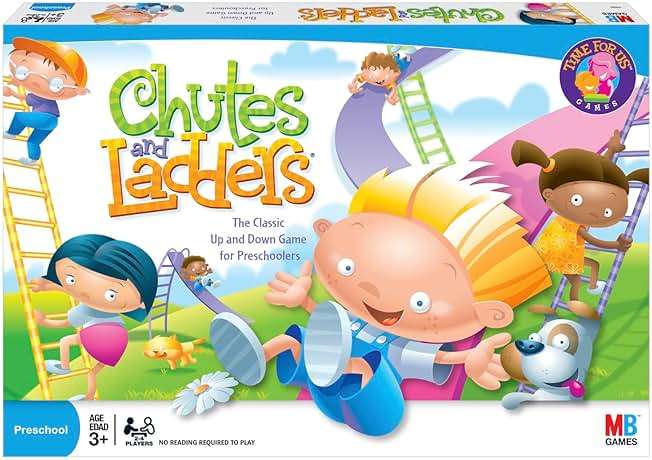 Hasbro Gaming Chutes and Ladders Board Game | 2 to 4 Players | Back to School Gifts for Kids | Preschool Classroom Games | Ages 3+ (Amazon Exclusive) - Image 1