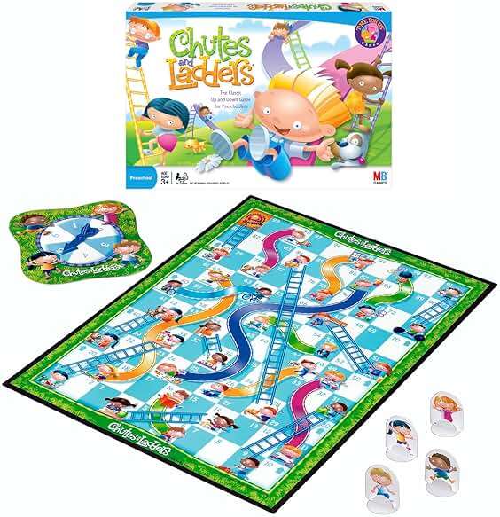 Hasbro Gaming Chutes and Ladders Board Game | 2 to 4 Players | Back to School Gifts for Kids | Preschool Classroom Games | Ages 3+ (Amazon Exclusive) - Image 3