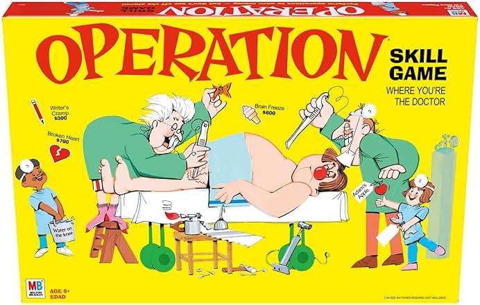 Hasbro Gaming Operation Electronic Board Game, Family Games for Kids Ages 6+, Kids Board Games for 1+ Players, Funny Games for Kids, Easter Gifts for Boys and Girls (Amazon Exclusive) - Image 1