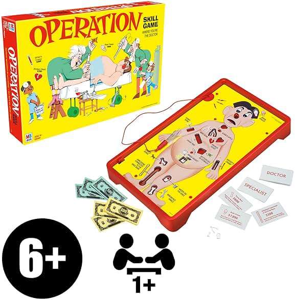 Hasbro Gaming Operation Electronic Board Game, Family Games for Kids Ages 6+, Kids Board Games for 1+ Players, Funny Games for Kids, Easter Gifts for Boys and Girls (Amazon Exclusive) - Image 9