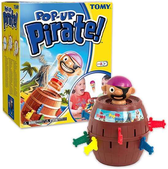 TOMY Pop Up Pirate Board Game - Family and Preschool Kids Games for Family Game Night - Winter Break Activities- Girls and Boys Games - 2-4 Players - Ages 4 Years and Up - Image 1