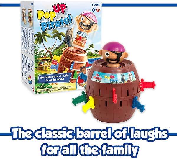 TOMY Pop Up Pirate Board Game - Family and Preschool Kids Games for Family Game Night - Winter Break Activities- Girls and Boys Games - 2-4 Players - Ages 4 Years and Up - Image 8