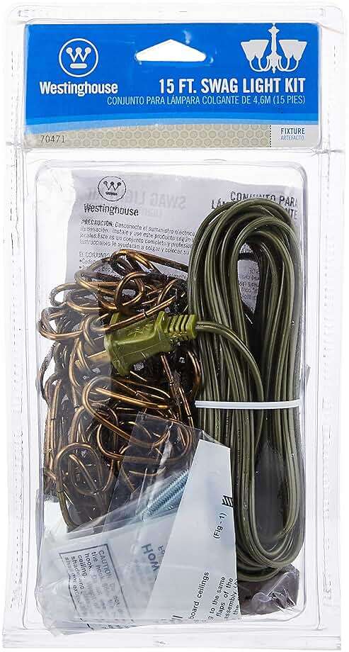 Westinghouse 7047100 15-Foot Swag Kit, Antique Brass - Image 2