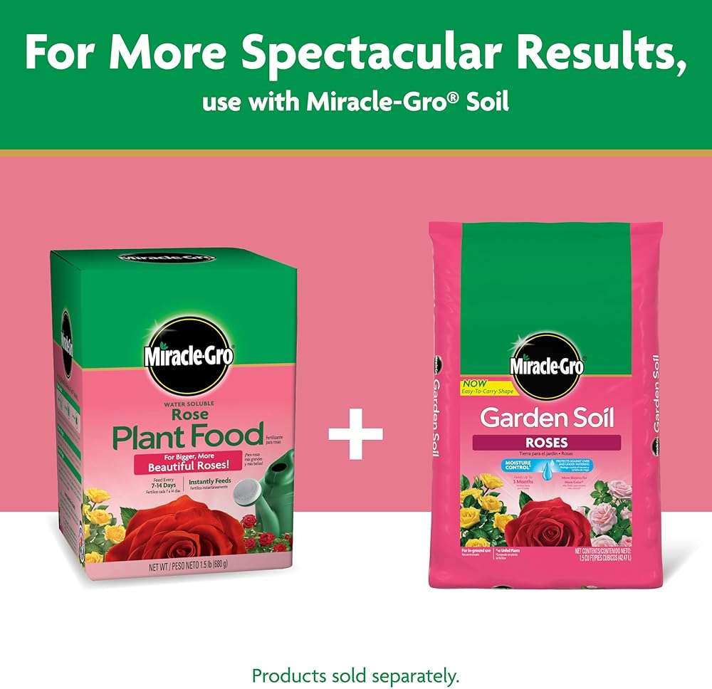 Miracle-Gro Water Soluble Rose Plant Food, 1.5 lb - Image 9