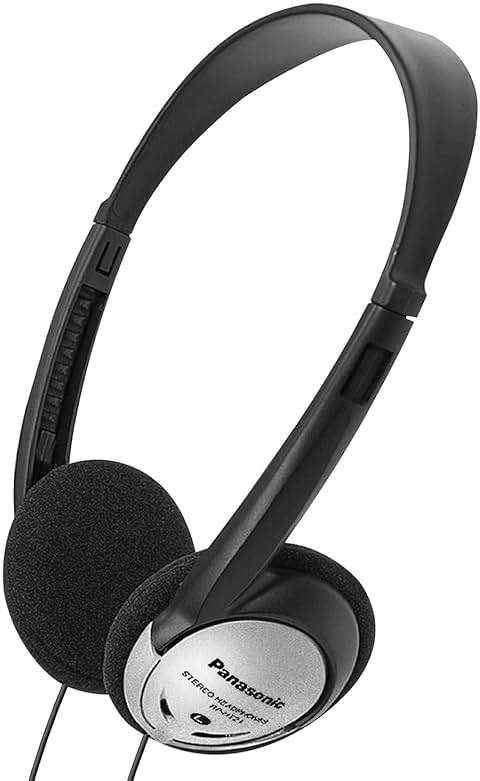 Panasonic Headphones On-Ear Lightweight with XBS RP-HT21 (Black & Silver) - Image 1